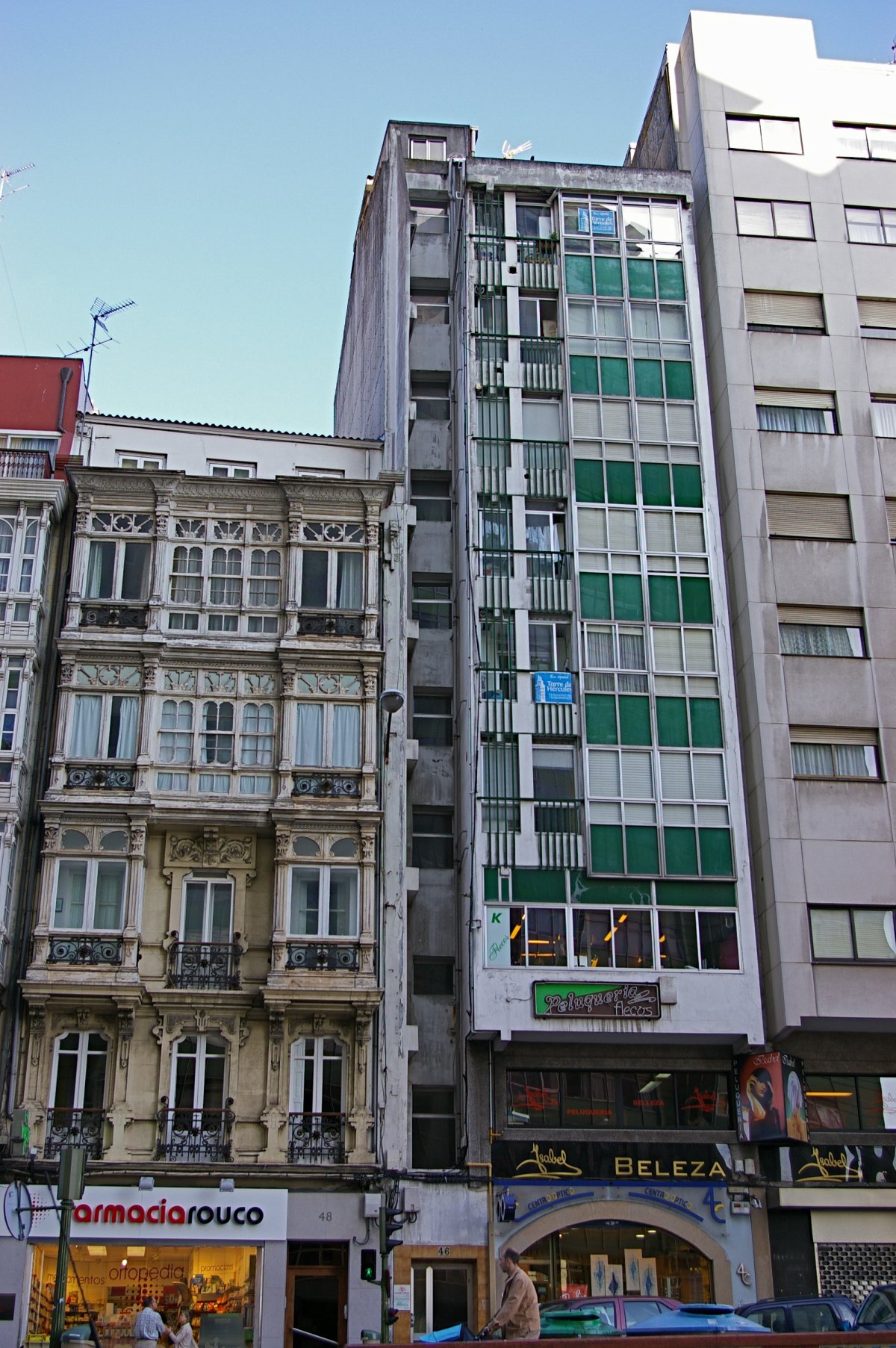 a nine story tower in a corua spain