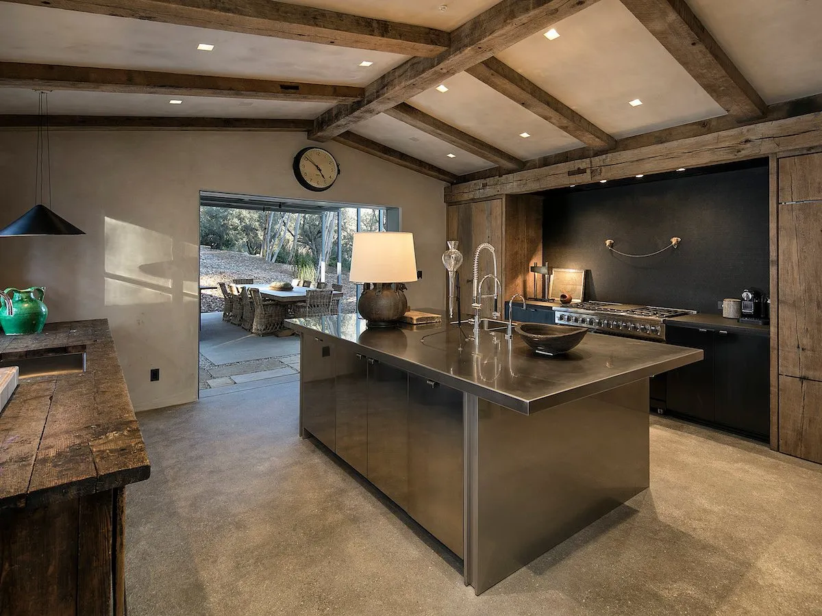 An extra kitchen makes this an easy place to entertain guests outside of the main house.