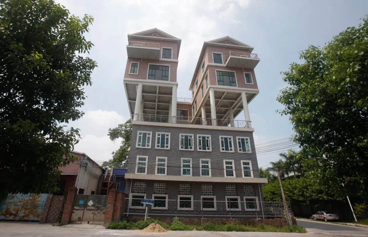 china is also home to houses that were built on the roofs of factory buildings