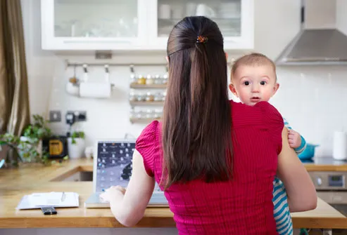 getty rm photo of mother multitasking