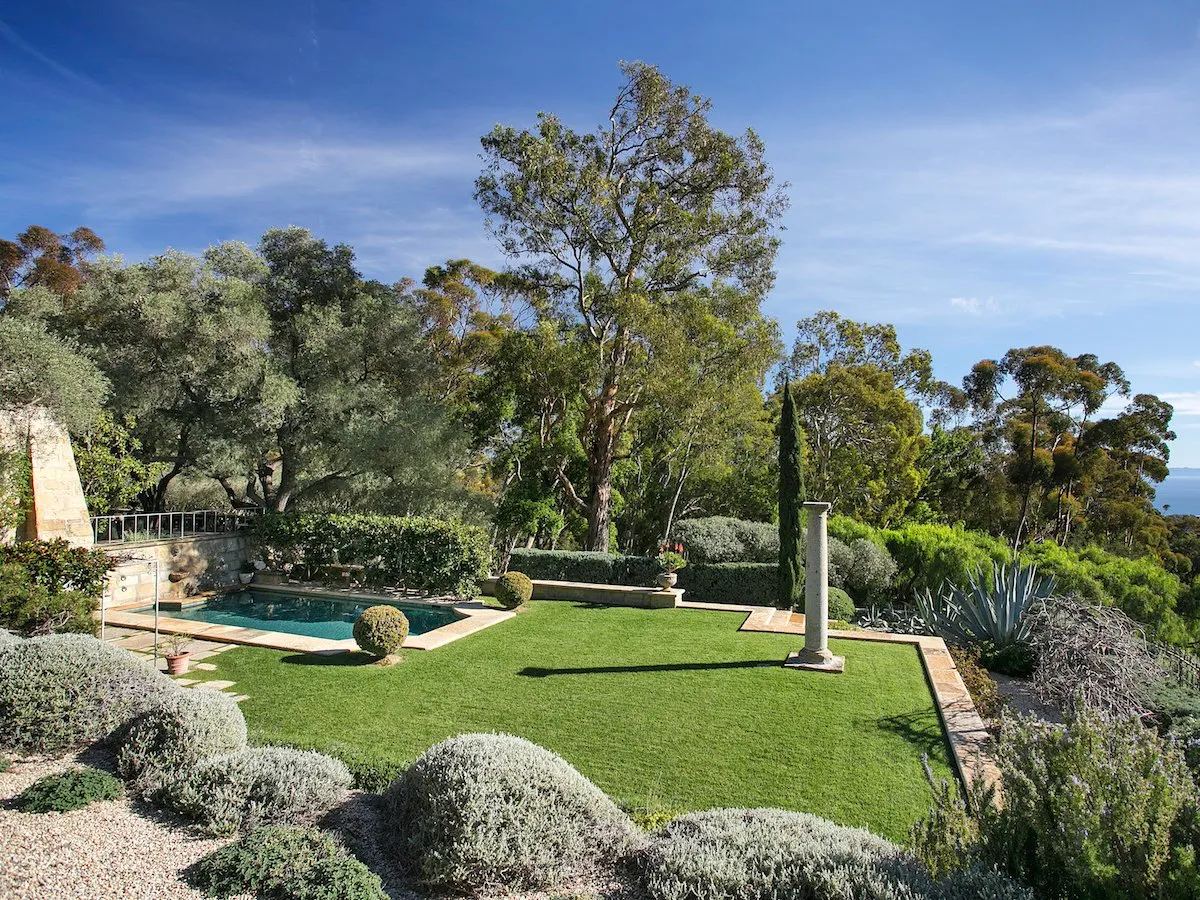 “It feels ancient, like it’s been there forever. Like that hill was never without the house. This is a home that honors nature, and I love that," DeGeneres said in the release. There is a Roman column dating from 200 B.C. at the bottom of the lawn.