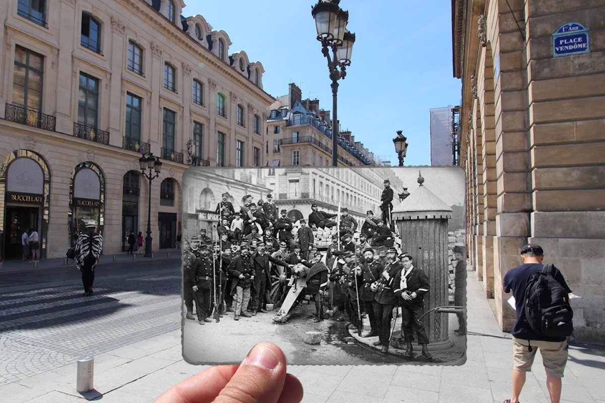 Place Vendôme, 1871, ảnh cổ điển