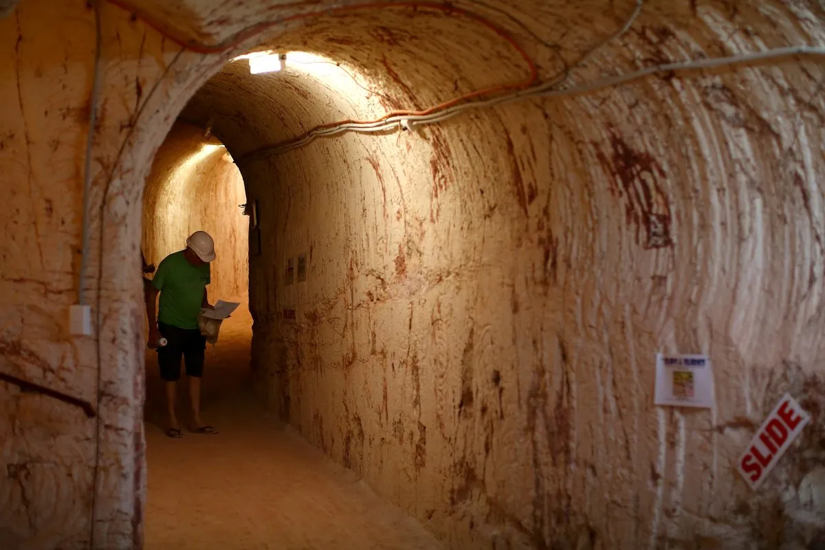 Some 80% of the local population have made a home inside the sandstone.