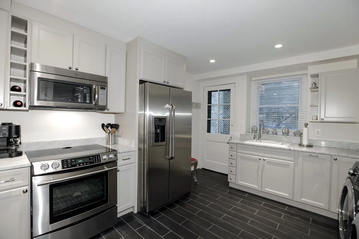 The laundry room in the basement doubles as a second kitchen.