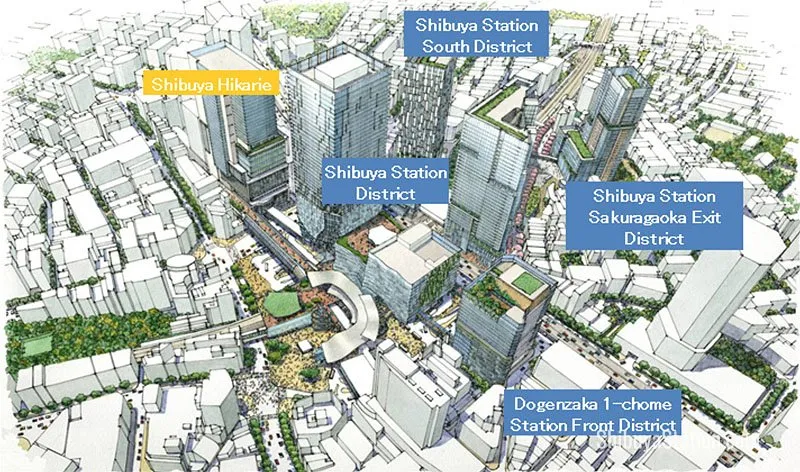 tokyo japan shibuya station area redevelopment