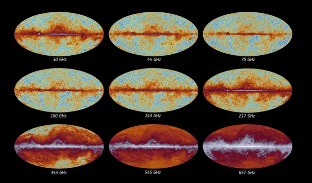 Dữ liệu tới từ Planck (Ảnh: ESA/Planck Collaboration)