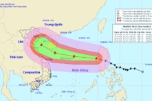 Bão Sarika đã vào Biển Đông, theo hướng bắc Trung bộ và đông Bắc bộ