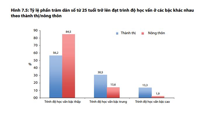 (Nguồn: Tổng cục Thống kê, “Giáo dục ở Việt Nam: Phân tích các chỉ số chủ yếu”)