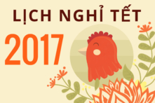 Lịch nghỉ Tết 2017: Người lao động được nghỉ 7 ngày (Infographic)