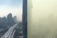 Video ấn tượng quay lại cảnh sương mù ô nhiễm tấn công Bắc Kinh