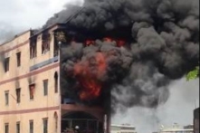 Cháy lớn tại cửa hàng gần chợ hóa chất Kim Biên