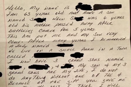 Người đàn ông nhận được thư cảm ơn sau 3 tháng hiến thận cho một người lạ