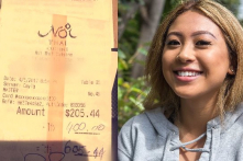 Nữ phục vụ nhận được 400 USD tiền tip và “bất ngờ lớn” sau khi cảm ơn ân nhân