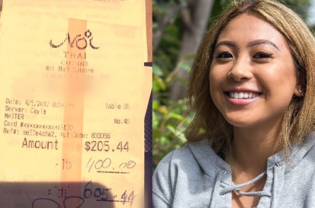 Nữ phục vụ nhận được 400 USD tiền tip và “bất ngờ lớn” sau khi cảm ơn ân nhân