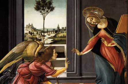 Đức mẹ Mary tiếp nhận thiên ý qua hội họa phương Tây
