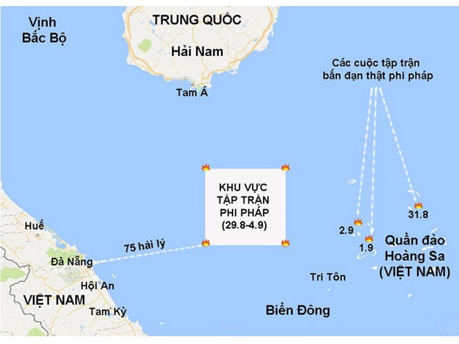 trung quốc tập trận