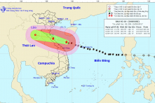 Từ trưa đến chiều nay (15/9), bão số 10 đi vào đất liền các tỉnh Nghệ An-Quảng Trị