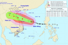 Bão số 10 (DOKSURI) có thể giật cấp 15, sóng tâm bão cao 10m khi đổ bộ vào đất liền