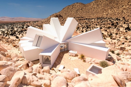 Ngôi nhà container “mọc trên sa mạc”, thách thức môi trường khắc nghiệt