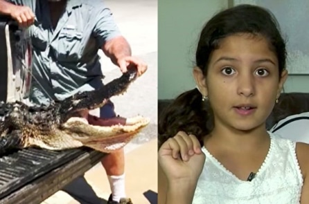 Cô bé 10 tuổi thông minh thoát khỏi nanh vuốt cá sấu