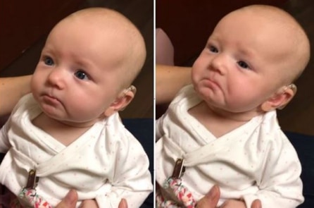 Khoảnh khắc xúc động khi em bé khiếm thính lần đầu tiên nghe thấy giọng mẹ