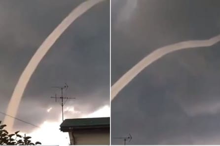 Nhật Bản: Xuất hiện đám mây kỳ lạ được ví như ‘rồng trắng quay về thiên đình’