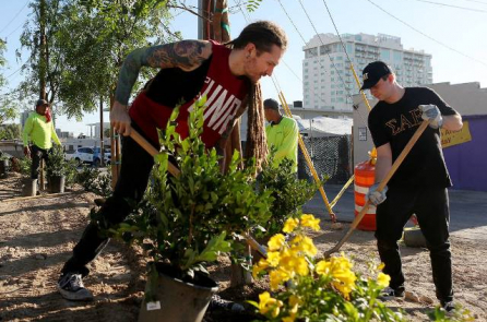 Người dân chung tay xây dựng vườn tưởng niệm các nạn nhân trong vụ xả súng Las Vegas