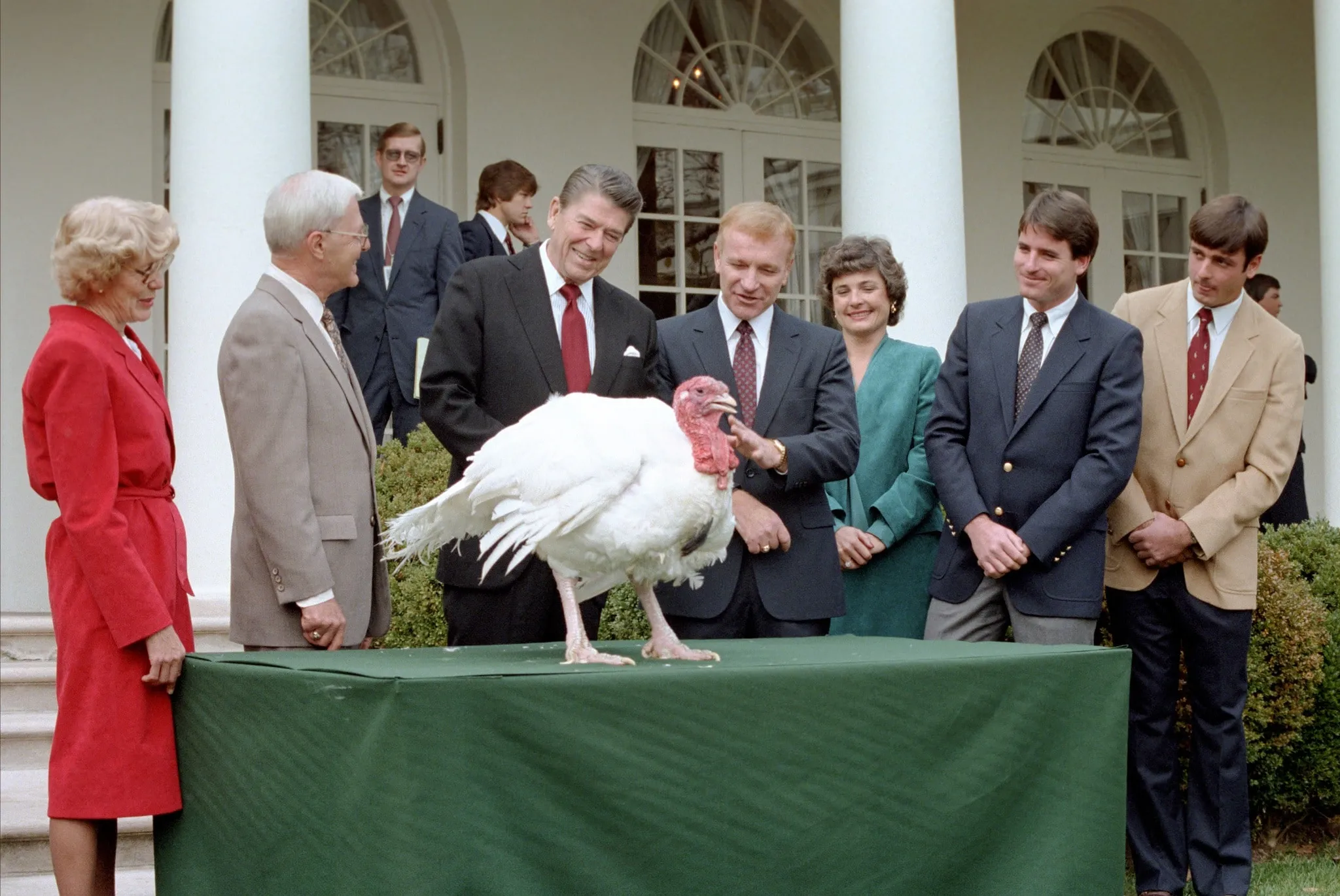 Reagan WH turkey pardon USNA flickr 0