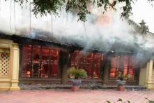 Thái Bình: Hỏa hoạn thiêu rụi đình cổ Lưu hơn 300 tuổi