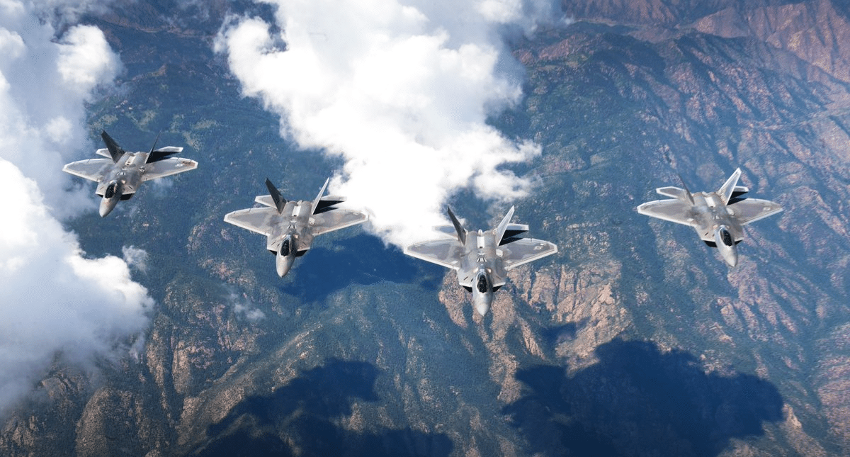 F 22 Raptors over Rocky Mountains 09 03 17 DoD photo 1200x645 public domain