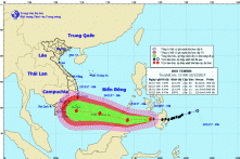 Không khí lạnh tiếp tục tăng cường, bão Tembin tiến sát biển Đông