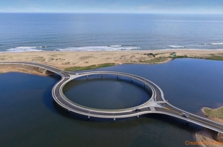 Vì sao Uruguay lại xây cầu hình tròn bắc qua phá Garzon?