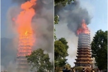 Video: Tòa tháp gỗ 16 tầng nổi tiếng nhất châu Á bốc cháy thành tro