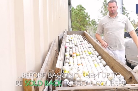 Người đàn ông Mỹ trở thành triệu phú nhờ… nhặt bóng golf