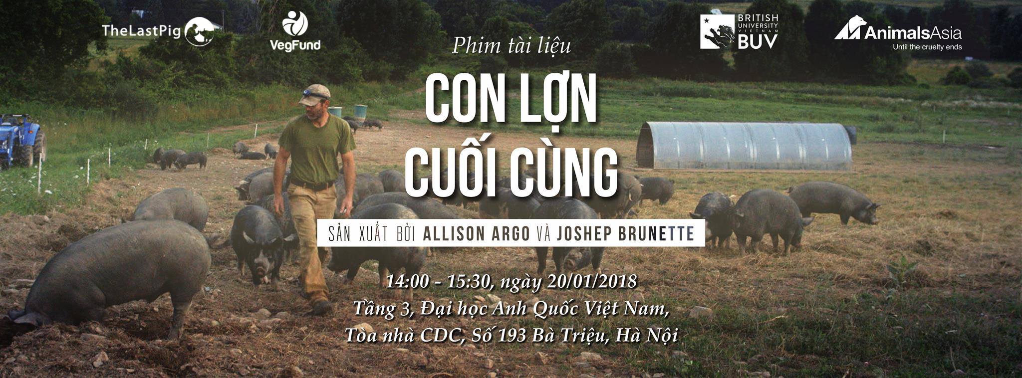 Hà Nội: Công chiếu phim "Con lợn cuối cùng" (The Last Pig) (20/1)