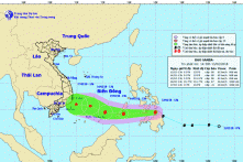 Bão Sanba sắp vào biển Đông