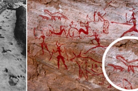 Những dấu chân người bên cạnh dấu chân khủng long nói lên điều gì?