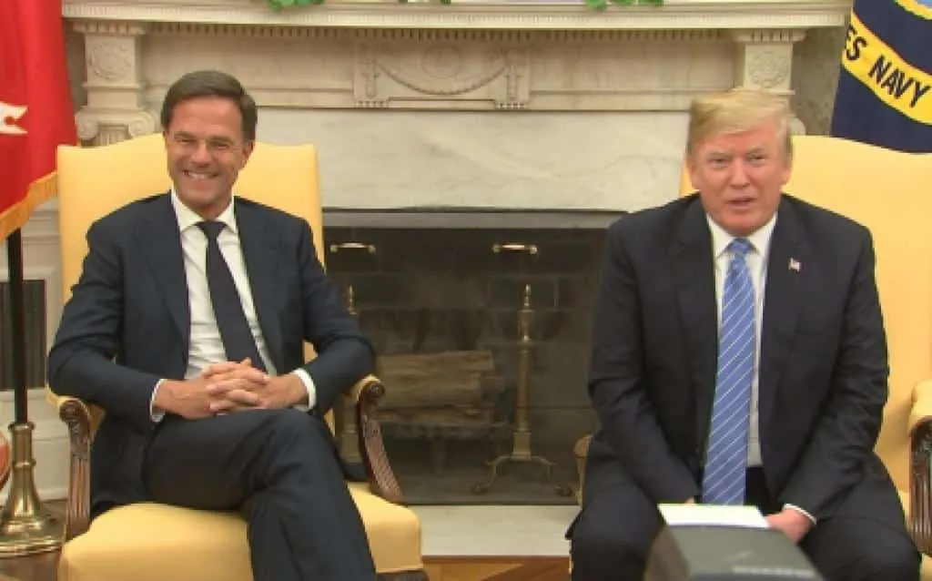 Tong thong Trump tiep Thu tuong Ha Lan Mark Rutte