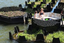 Độc đáo: Công viên nổi ở Hà Lan được làm từ rác thải nhựa