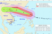 Dự báo, bão Mangkhut giật cấp 14 khi đổ bộ vào nước ta