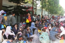 Thanh Hóa: Hàng ngàn công nhân giày da đình công