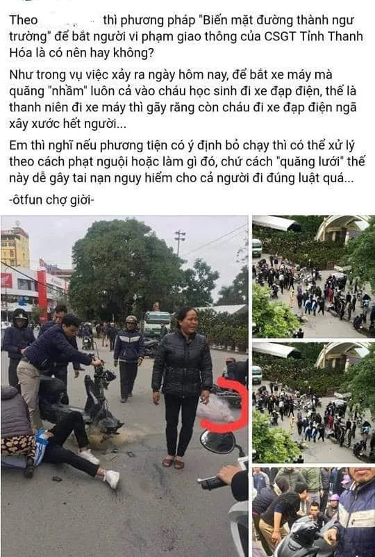 csgt quang luoi khien hoc sinh nga