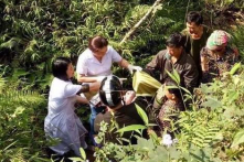 Hà Giang: Đỡ đẻ thành công cho sản phụ bị rơi xuống khe núi