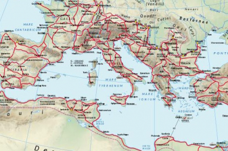 Bản đồ các con đường “cao tốc” của Đế quốc La Mã và nhà Hán