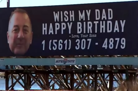 Con trai thuê bảng quảng cáo chúc mừng sinh nhật bố và nhận được bất ngờ lớn