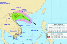 Bão số 3 đang giật cấp 10, sẽ gây mưa lớn tại Bắc Bộ