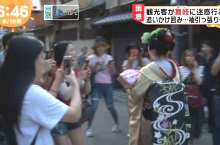 Truyền thông Nhật phê bình du khách TQ ‘quấy rối’ Geisha