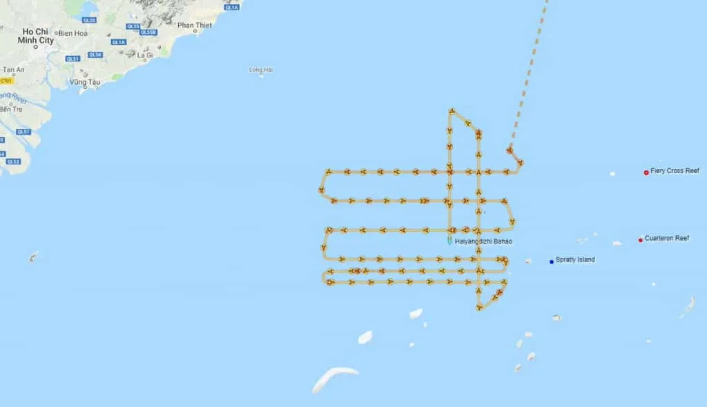 Cảnh sát biển Việt Nam, biển đông, bãi tư chính, tàu trung quốc, Haiyang Dizhi 8, cảnh sát biển việt nam đối đầu trung quốc