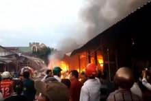 Cháy lớn tại chợ Mộc Bài, nhiều tài sản bị thiêu rụi