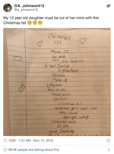 christmas wish list